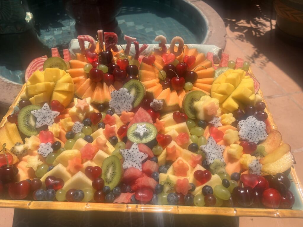 First fruit platter...