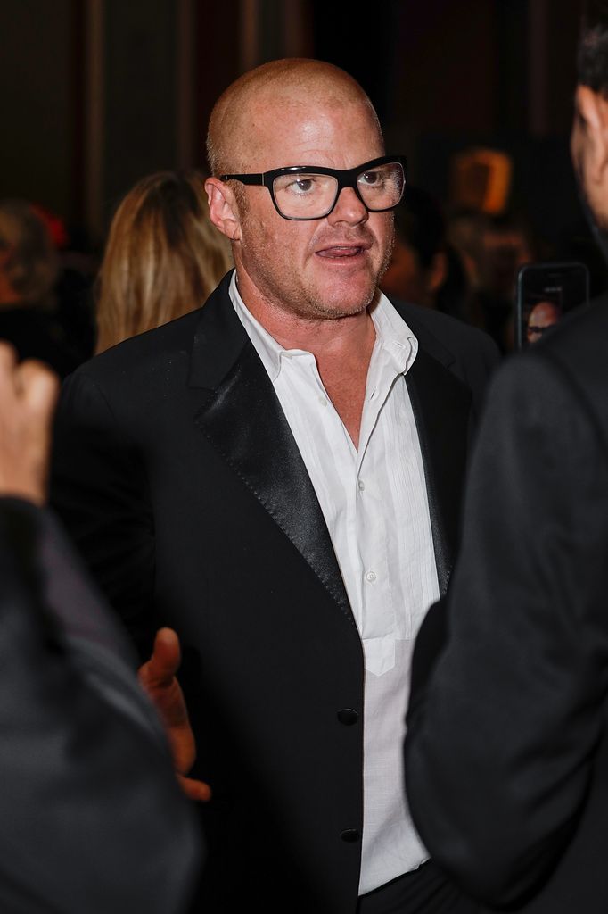 Heston Blumenthal in a black suit