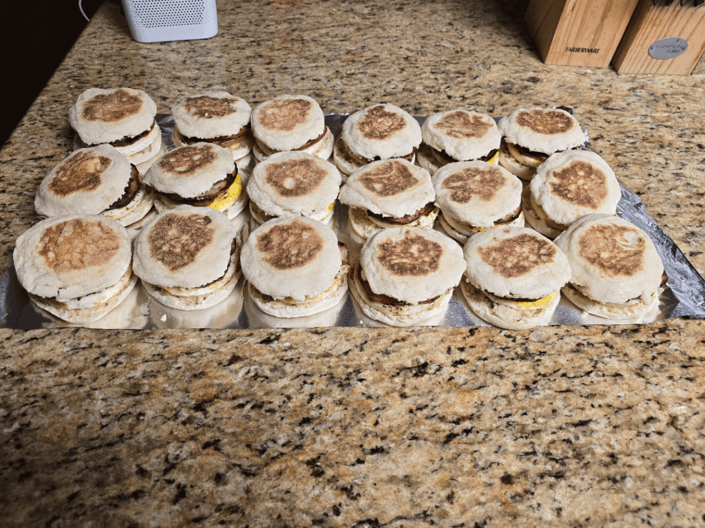 Canadian Bacon English Muffin Sandwiches