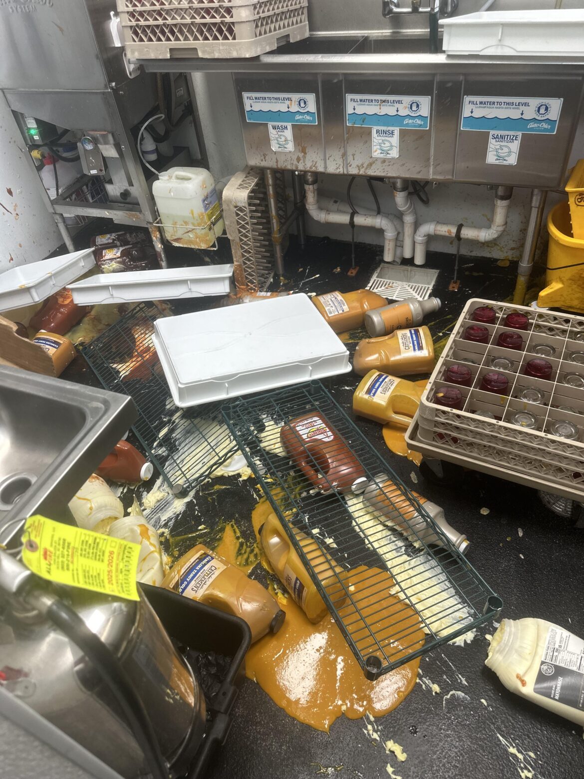 “Lets support 100 pounds of sauce with drywall anchors!”