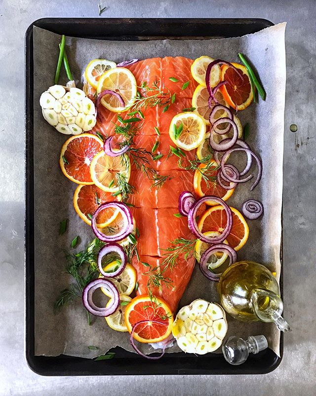 citrus roasted wild salmon