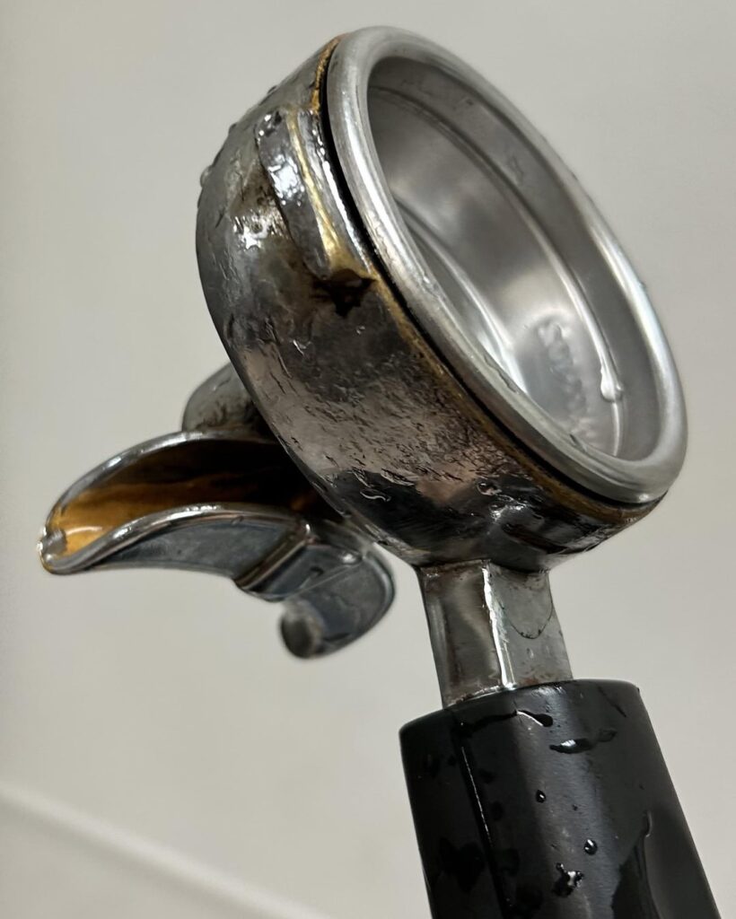 question: is this caked on espresso stuff okay or should it not be there…?