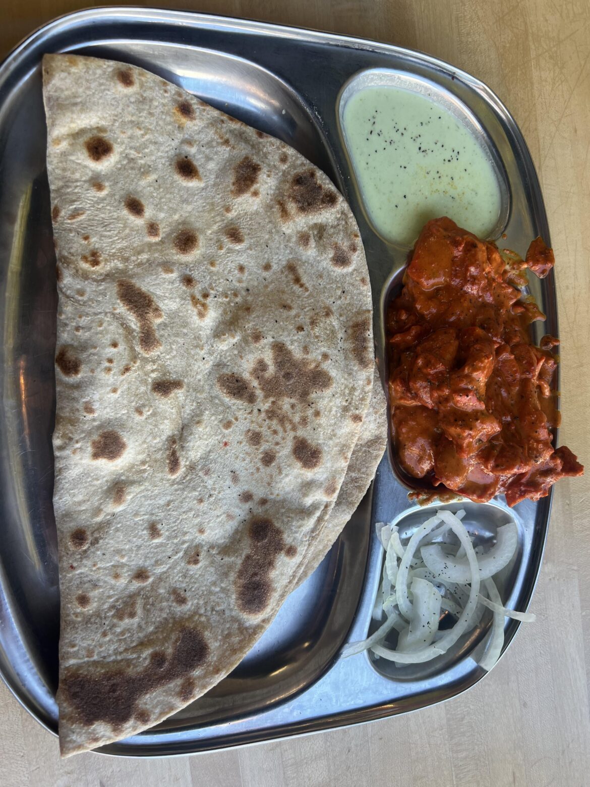 ghareeb nawaz butter chicken chapati meal for $7.72