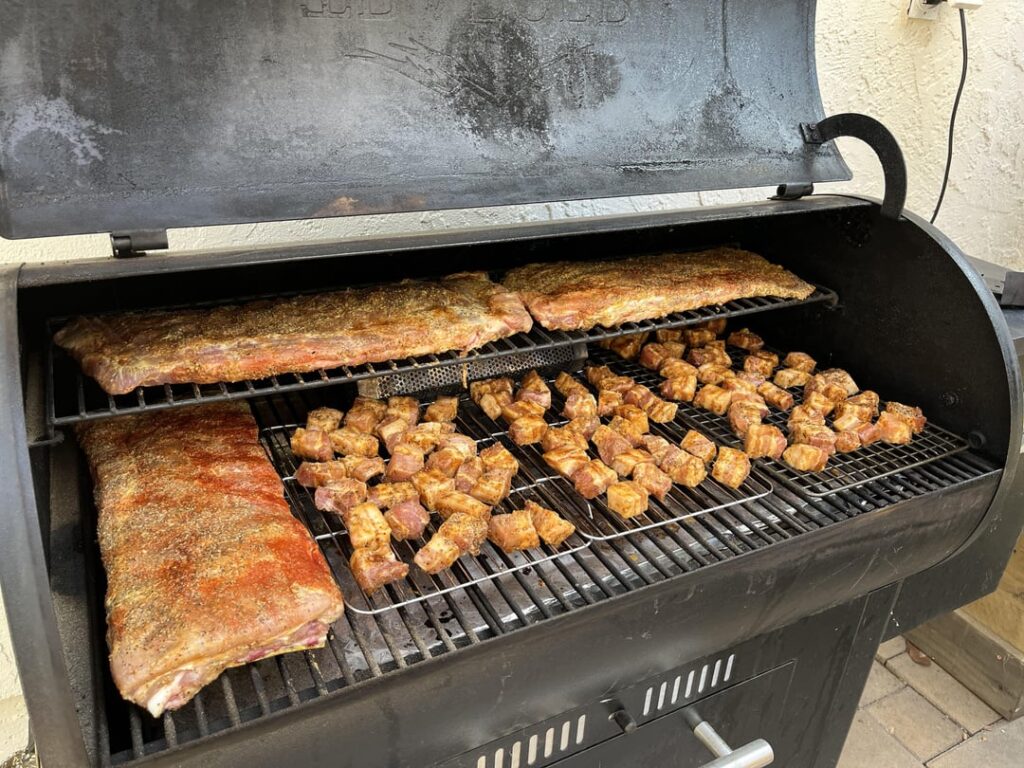 Went ribs and pork belly burnt ends for my Father’s Day meal.