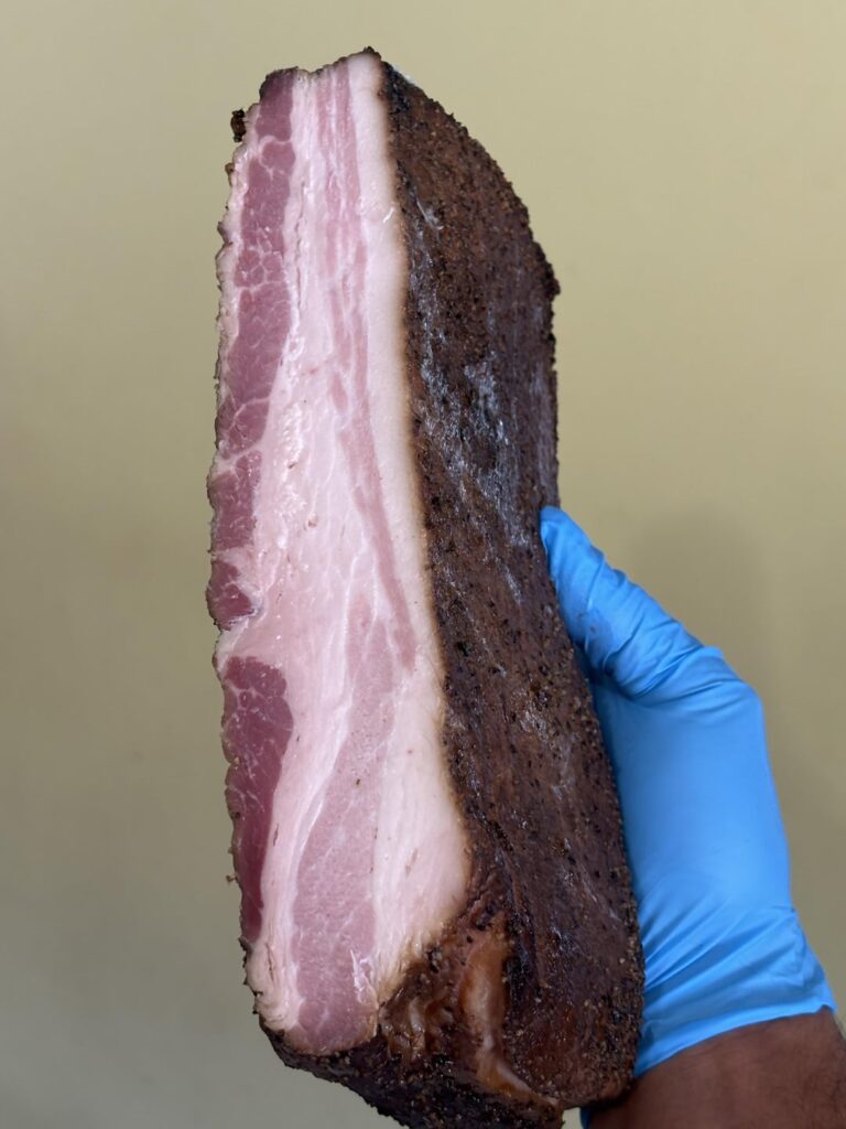 Homemade bacon never disappoints