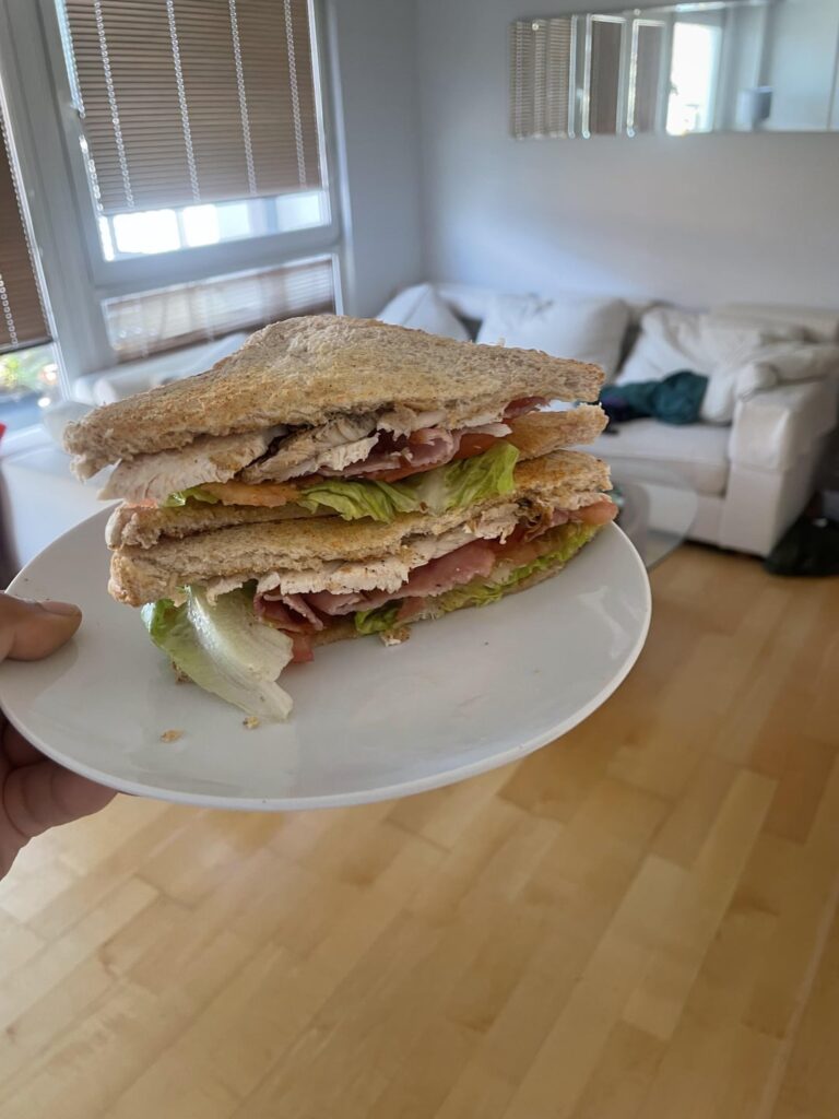 CBLT with black pepper zesty mayo for breakfast