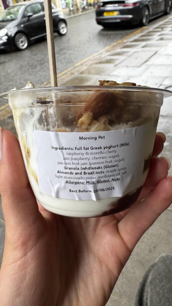 450/500 kcals for this yogurt pot? What do you think?