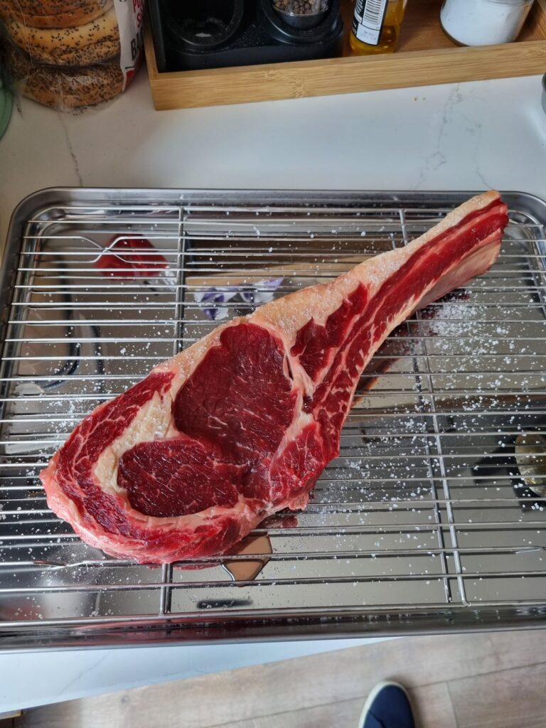 Tomahawk and chicken