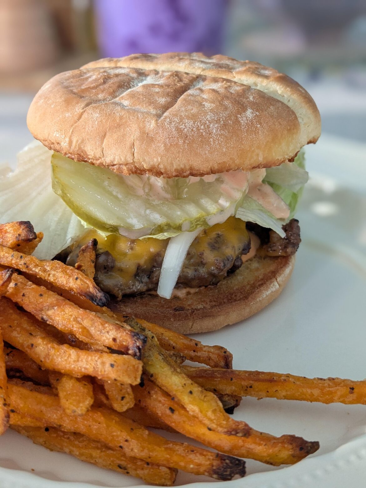 Saturday night cheeseburger