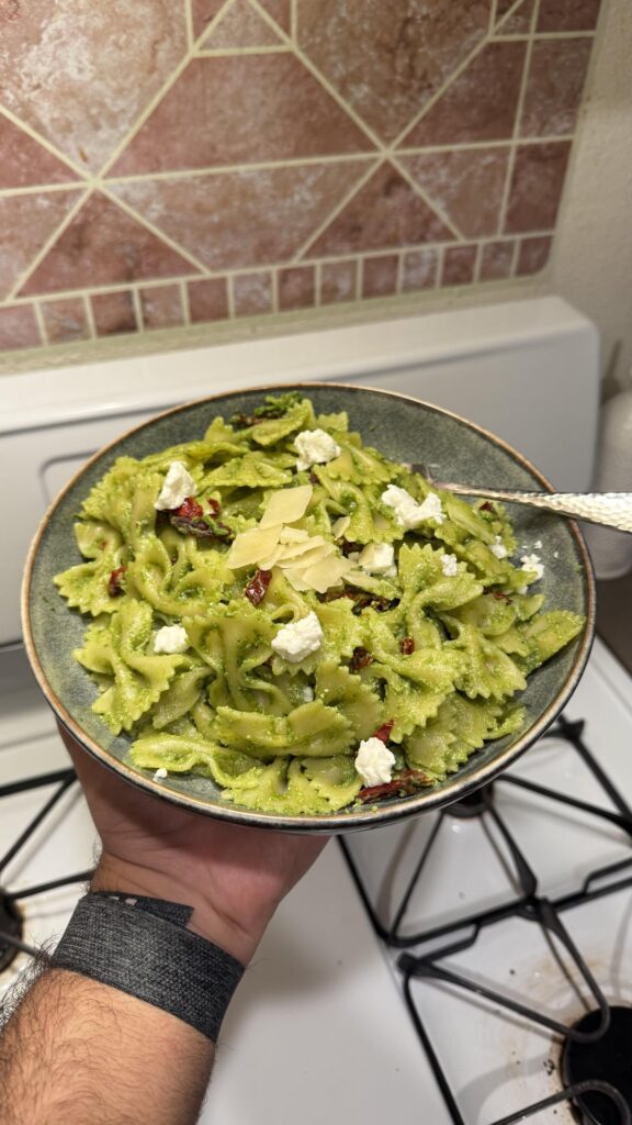 Delicious Homemade Pesto Farfalle
