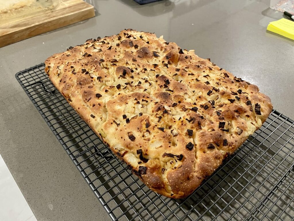 A focaccia with a secret.