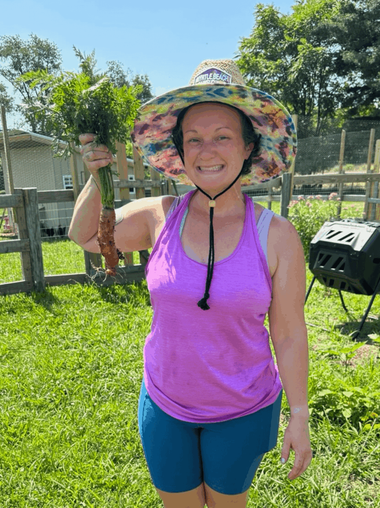 Posing w/ my carrot like men do w/ fish