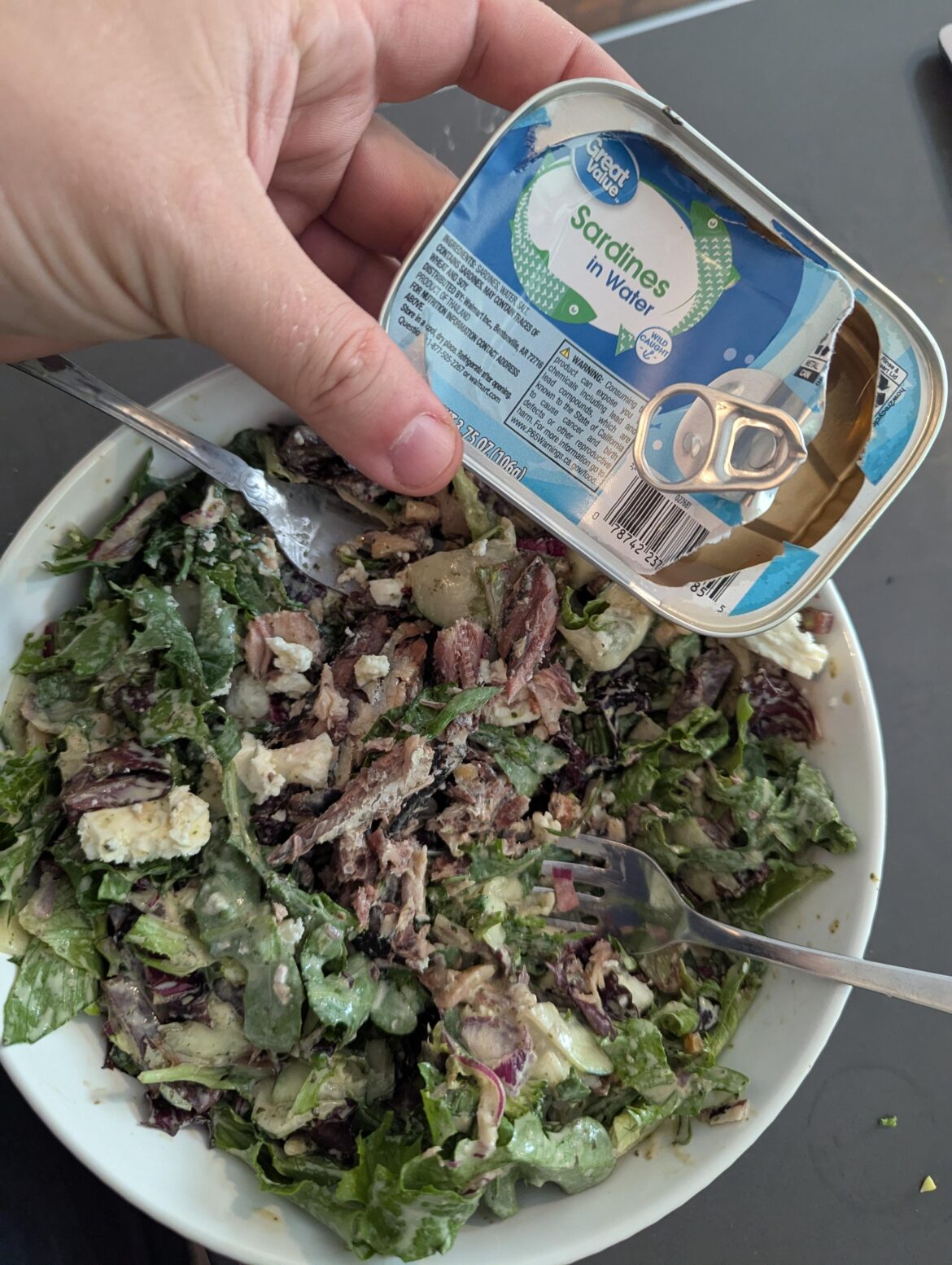 Sardines in salad are surprisingly good