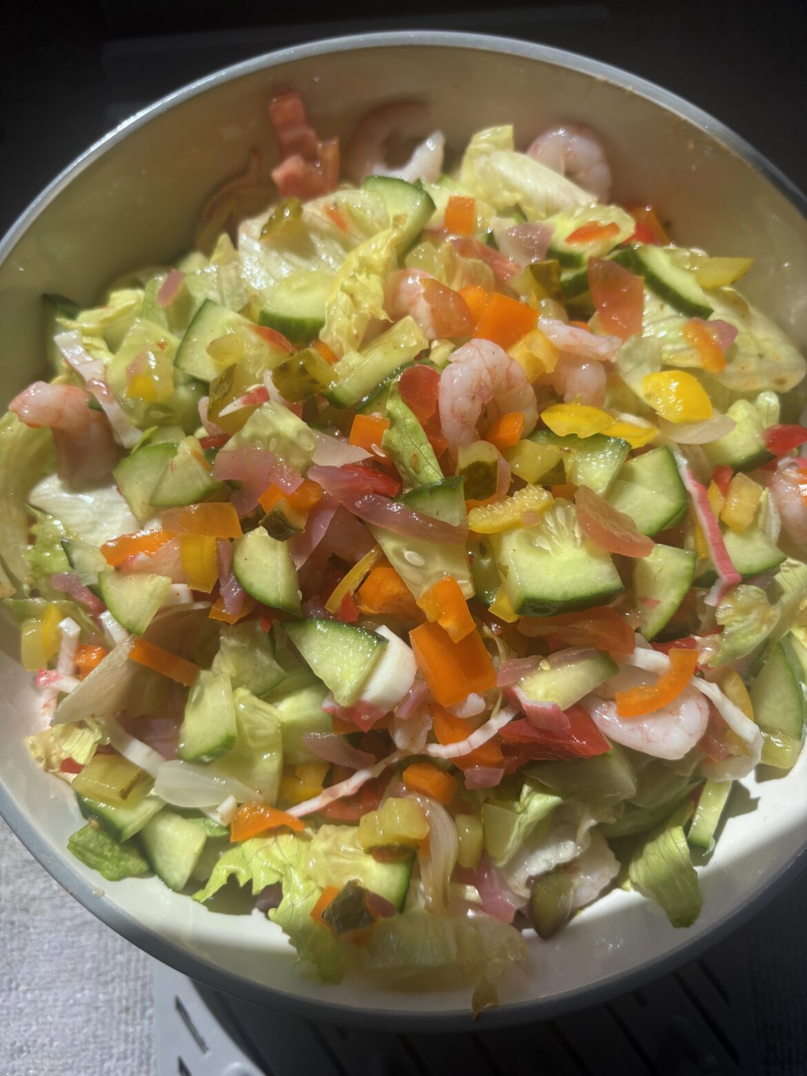 HUGE salad for lunch