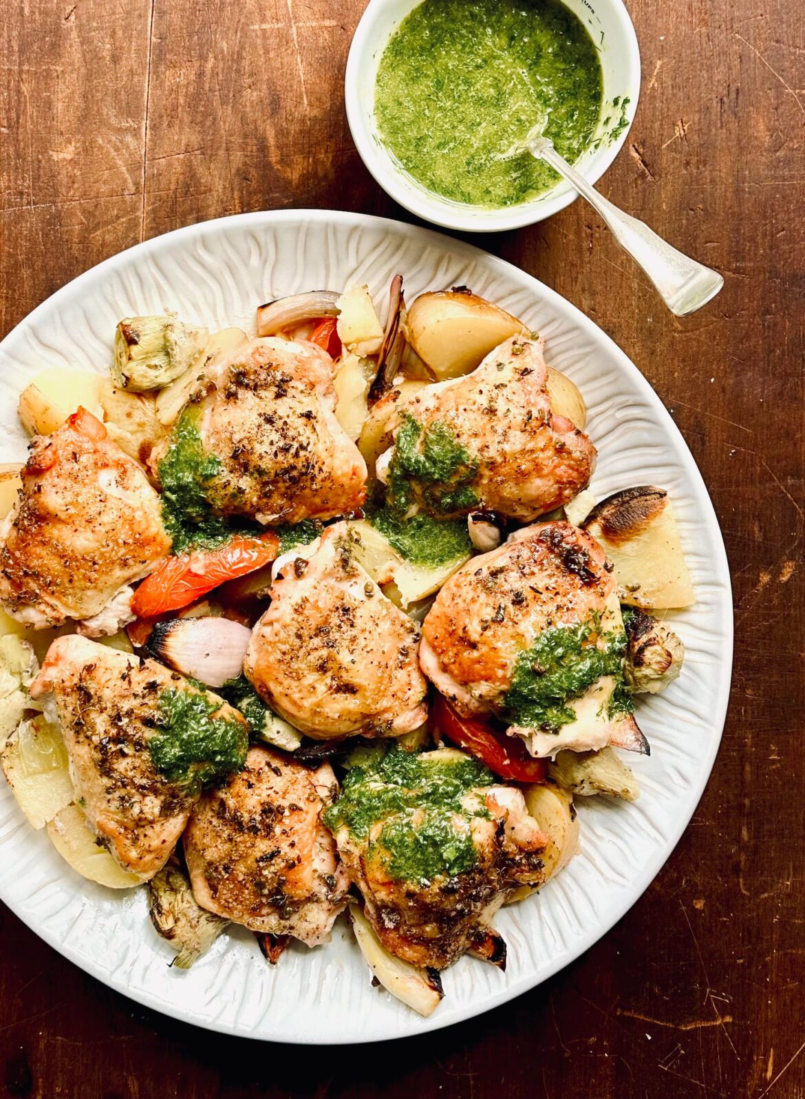 Recipe: An Italian American grandmother’s roast chicken with potatoes, tomatoes, and artichokes is a winner Tina’s Chicken Bake
