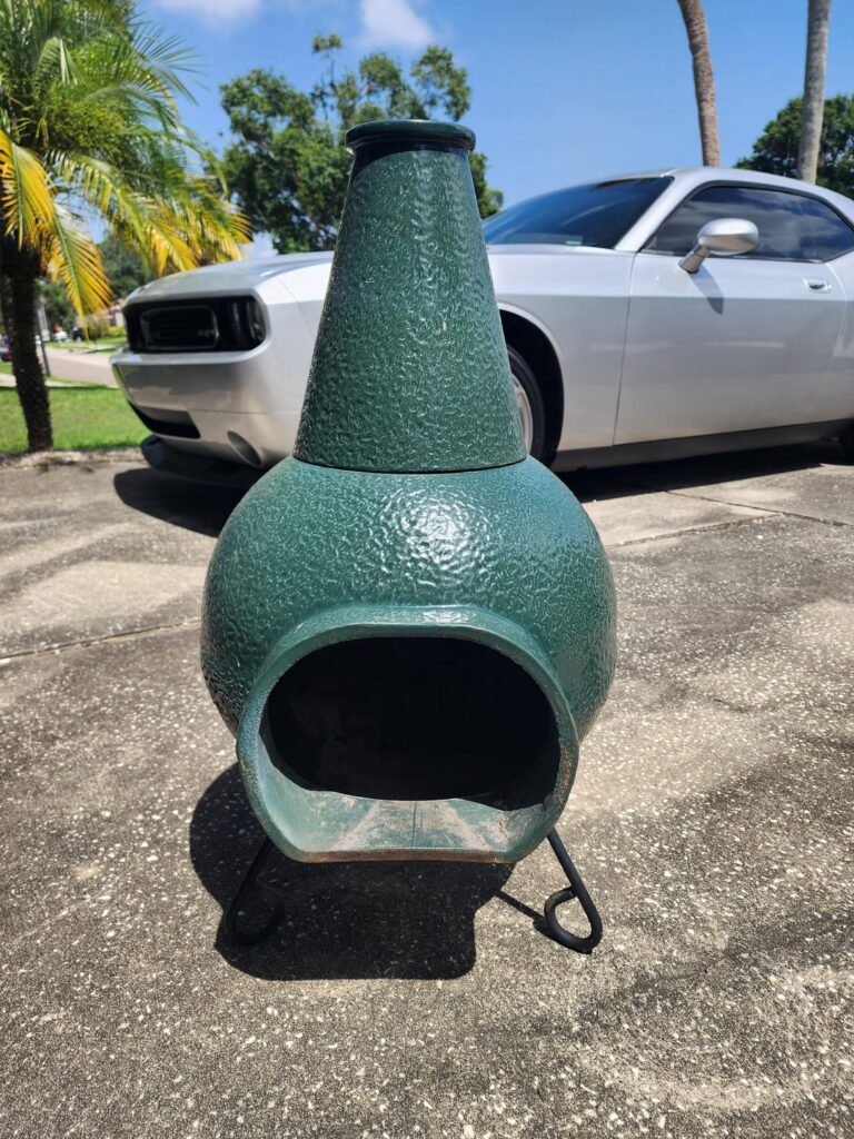 What is a vintage Original Big Green Egg Chiminea worth?