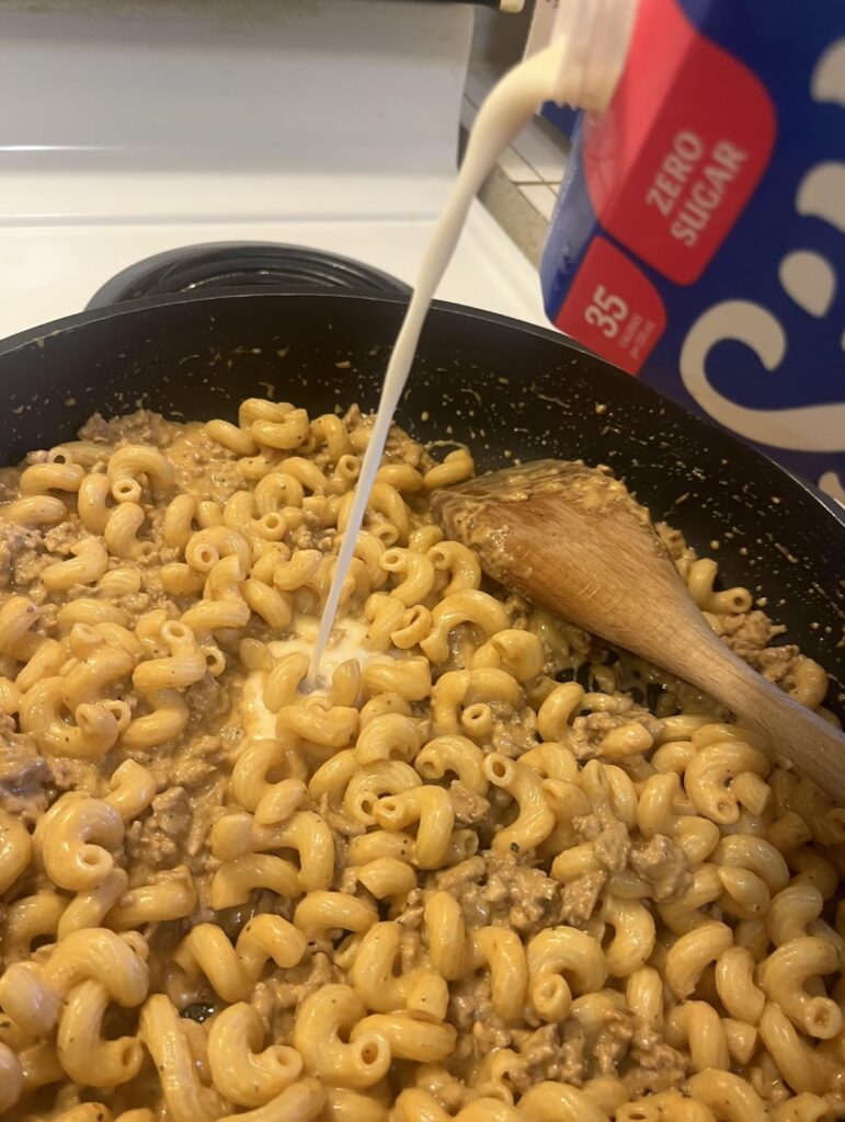 Homemade Mac n Cheese, but I remembered to buy almond milk this time