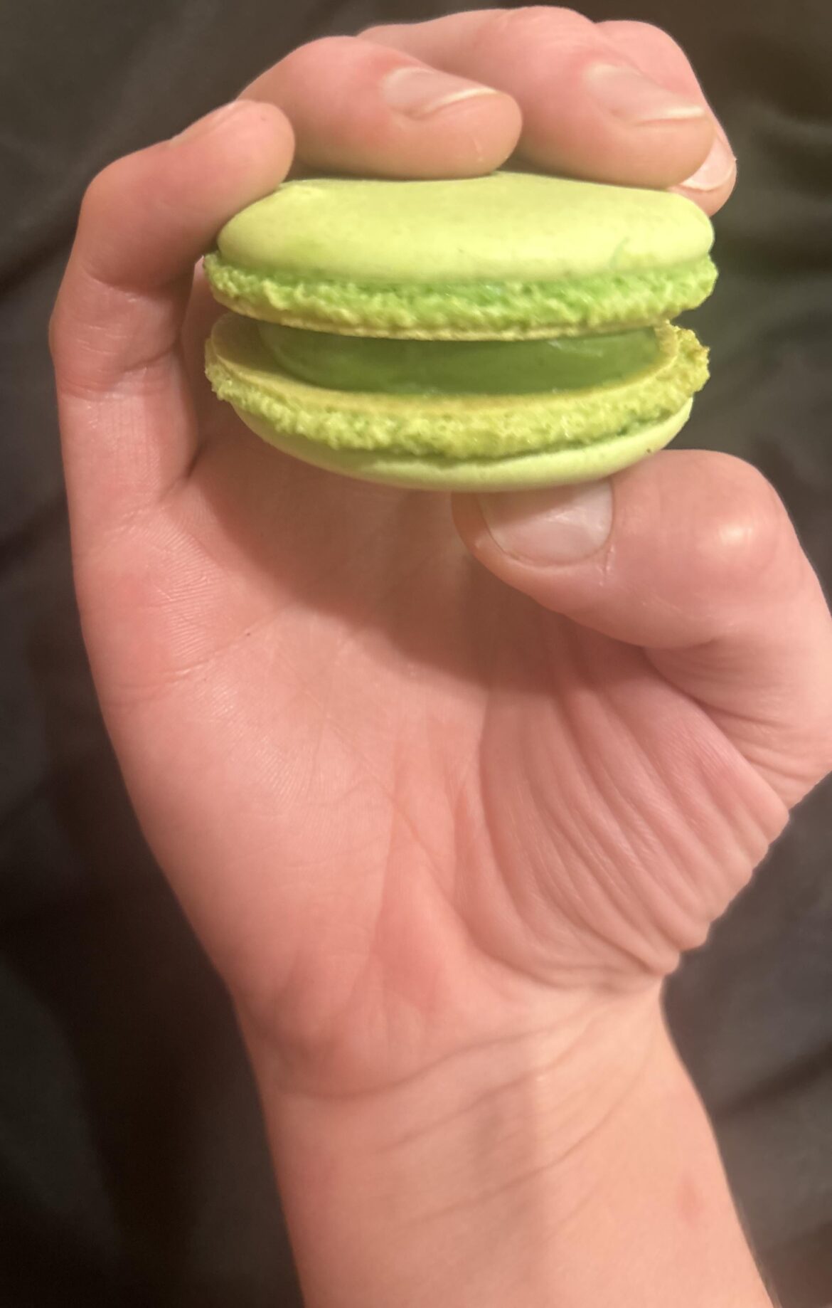 Was sad so I made myself some pistachio macarons