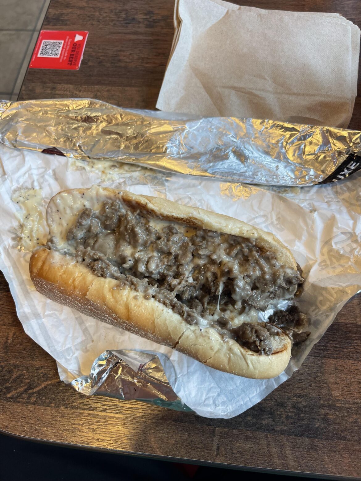 Arby’s at it again. Never gets it right. No veggies, no cheese, pepper parm sauce. Why do I keep giving them a chance?