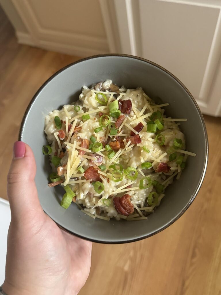 It’s a rainy day, let’s make Bacon & Mushroom Risotto!