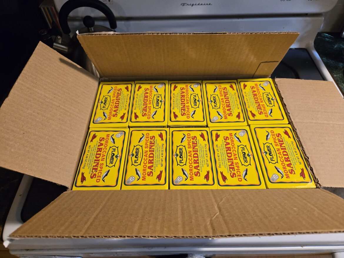 50 Moroccan Spiced Sardines for $117 off Amazon