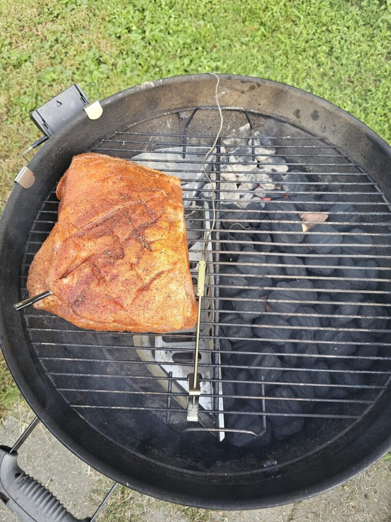 First time trying this technique with the weber kettle