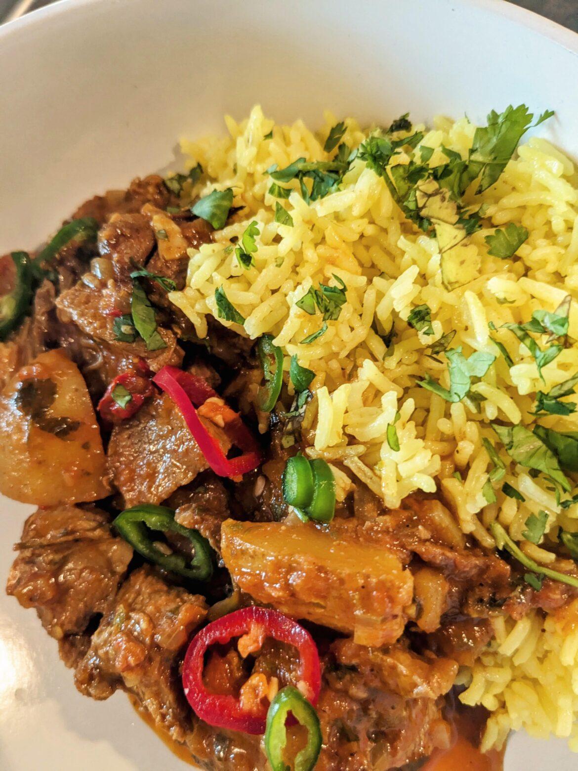 Leftover lamb = curry