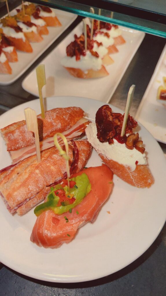 I love that you can get these petite sandwiches  all over Barcelona