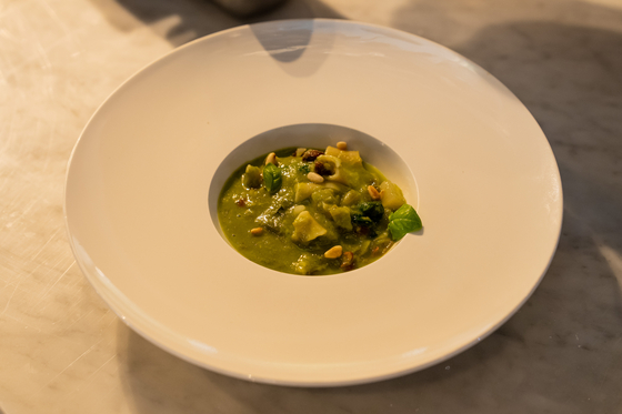 A plate of Italian pasta is seen during a cooking master class event held as part of last year's Week of Italian Cuisine at High Street Italia in Gangnam District, southern Seoul. [EMBASSY OF ITALY]