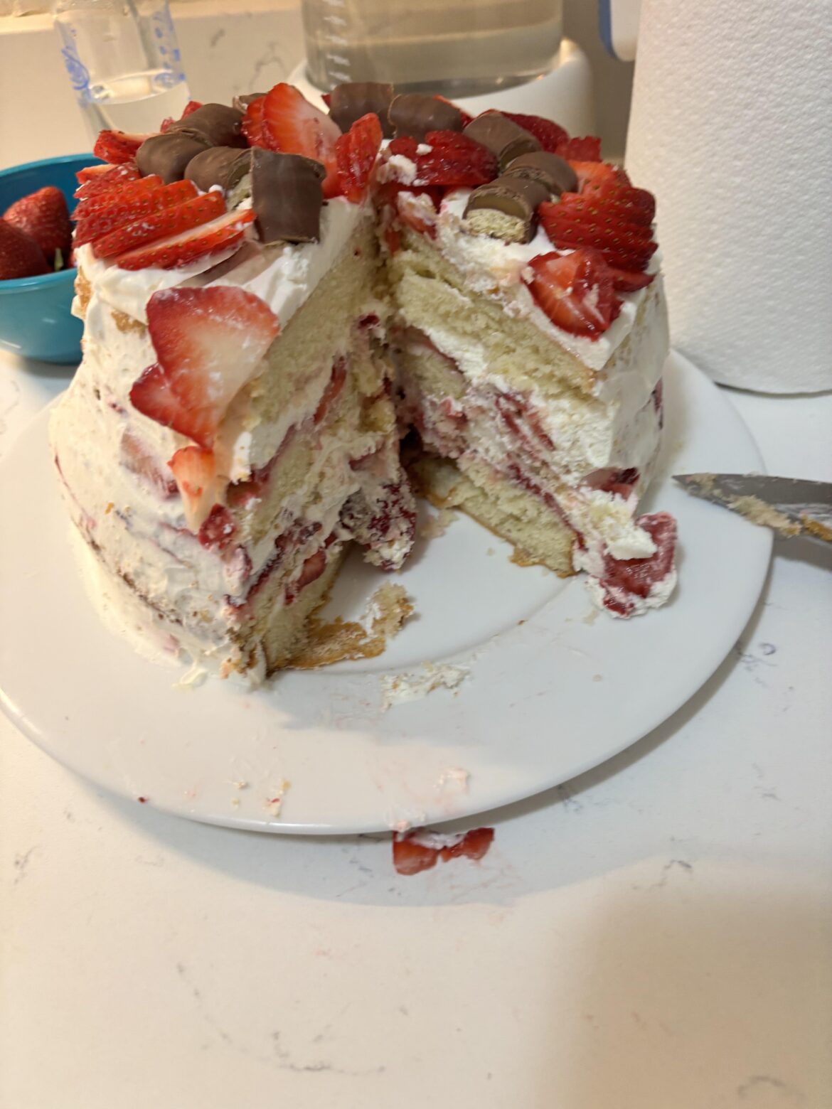 My first cake. It’s my husband birthday and I wanted to surprise him.