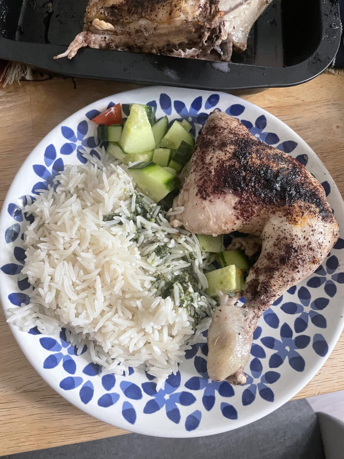 Chicken, Rice, and Mulukhiyah