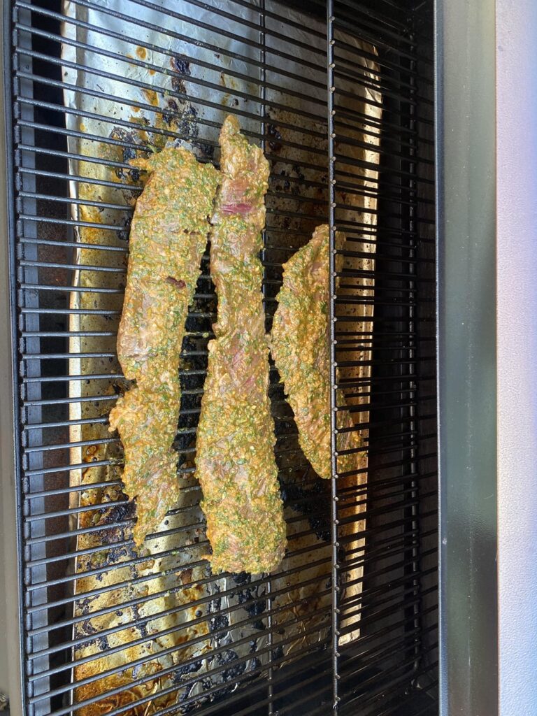 First time grilling skirt steak on the Traeger