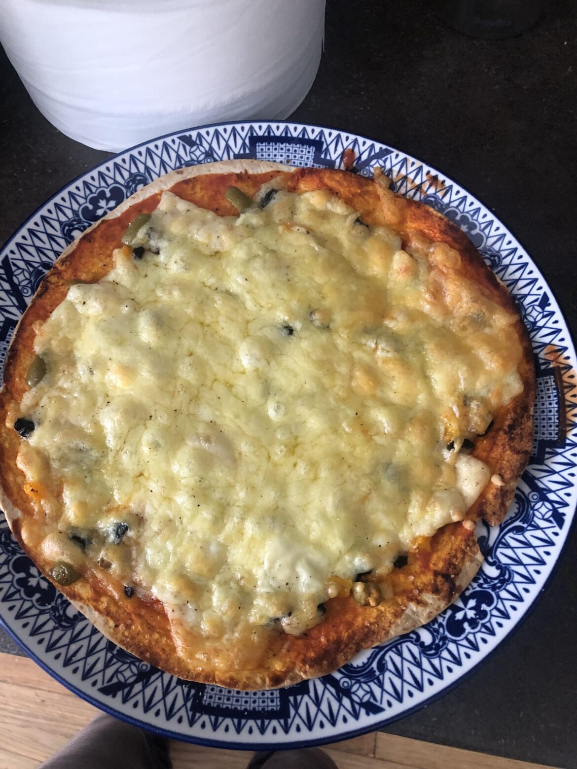 Rate my pizza made on a wrap