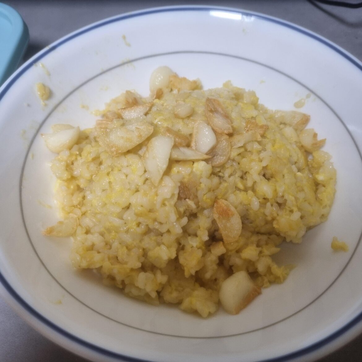 My Japanese friend said the amount of garlic on this fried rice is so cursed (I am Korean)