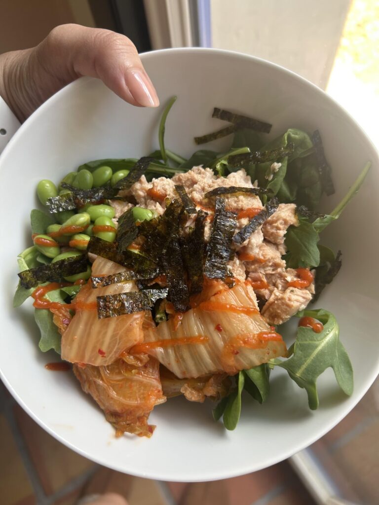 This tuna salad is 48 grams of protein and only 237 calories. Too good not to share.