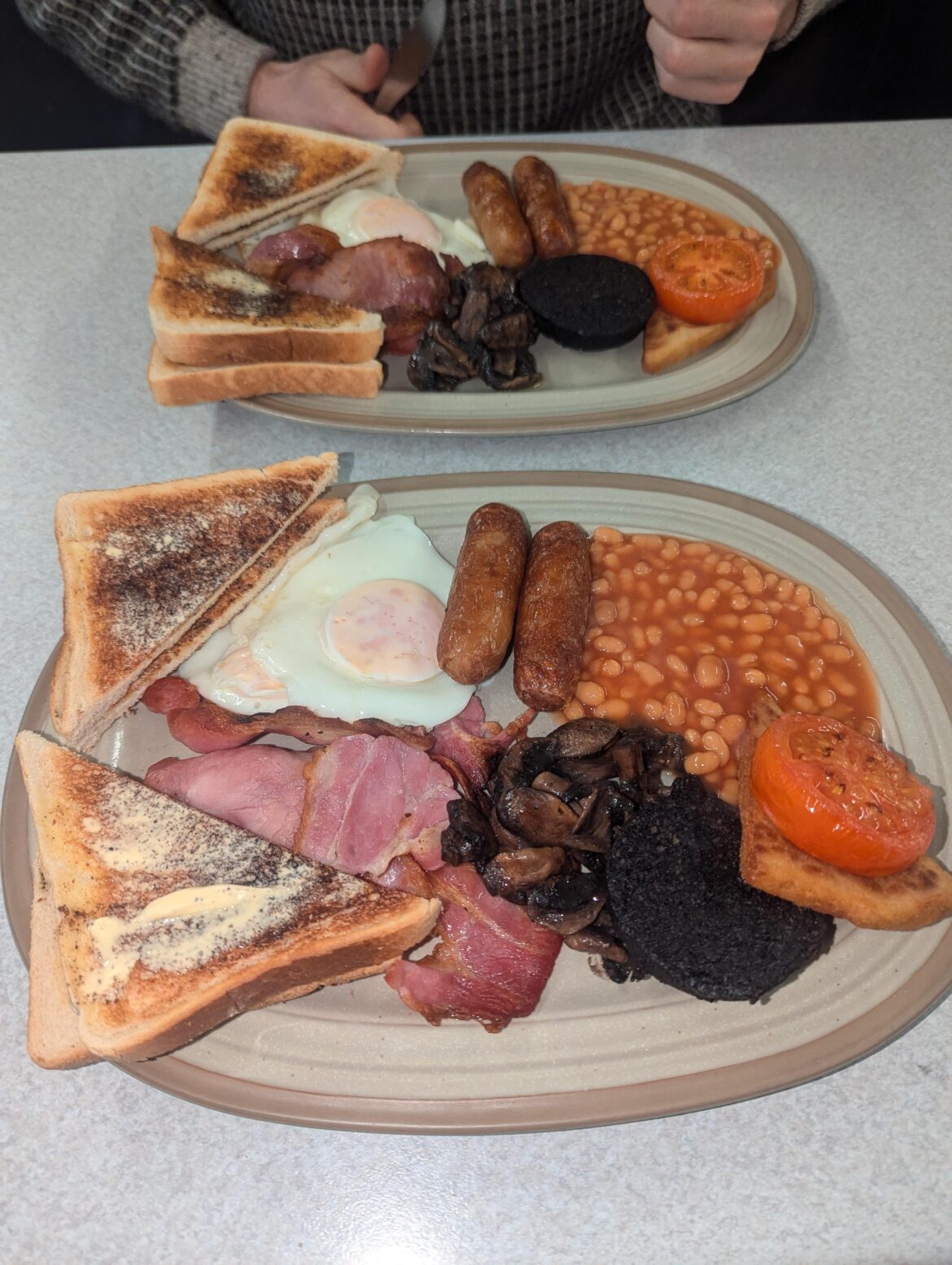 Mega Breakfast, £8.95 with coffee, Shetland.