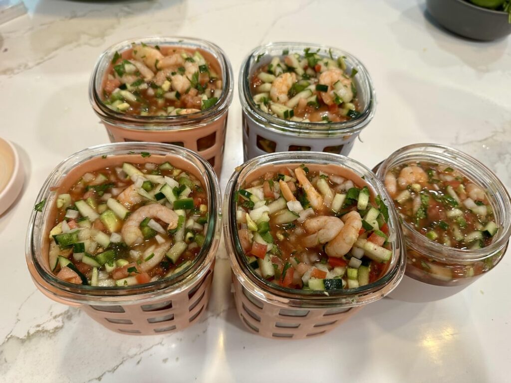 No cook meal prep - Mexican shrimp cocktail