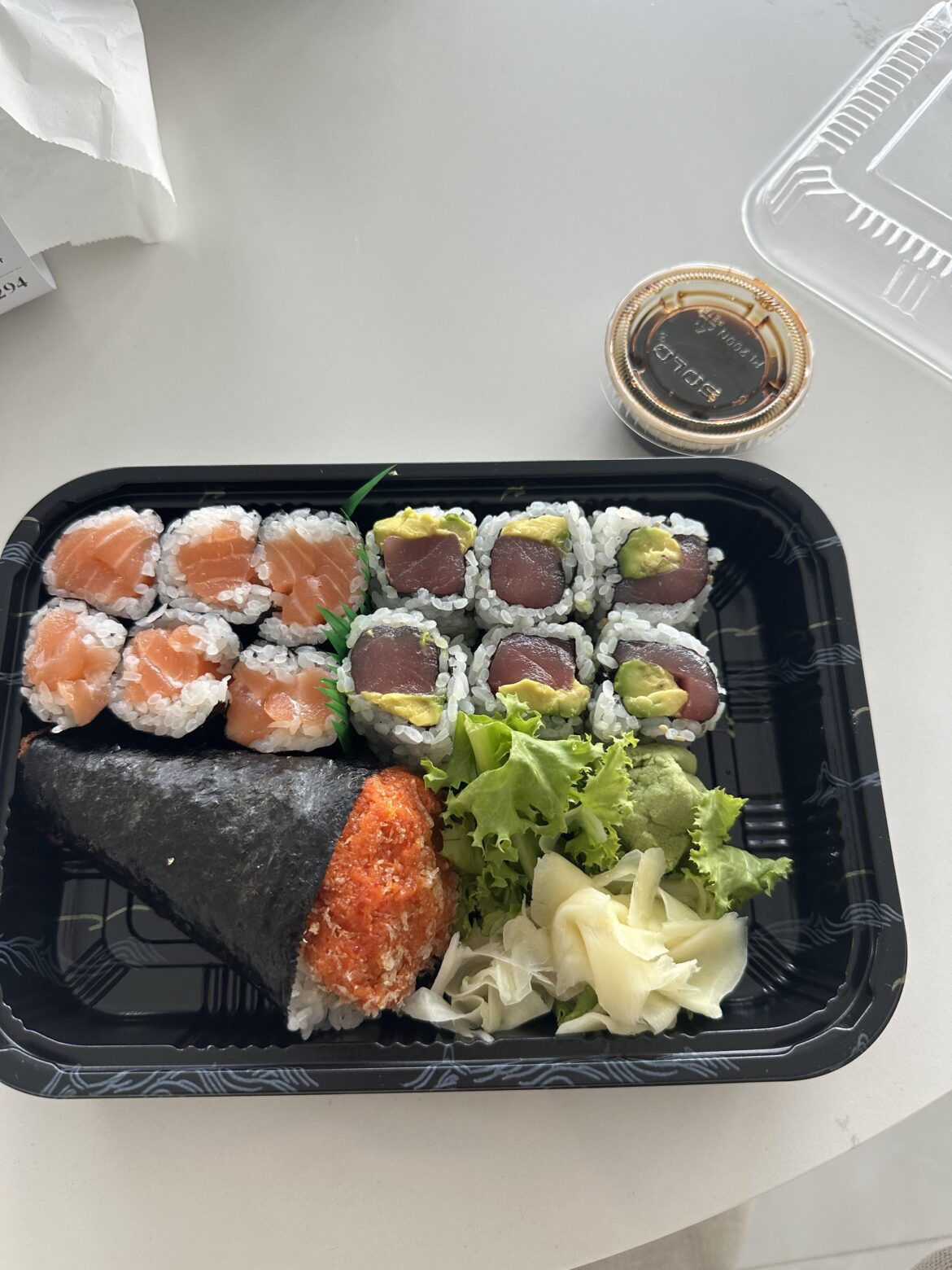 The rice to fish ratio is perfect