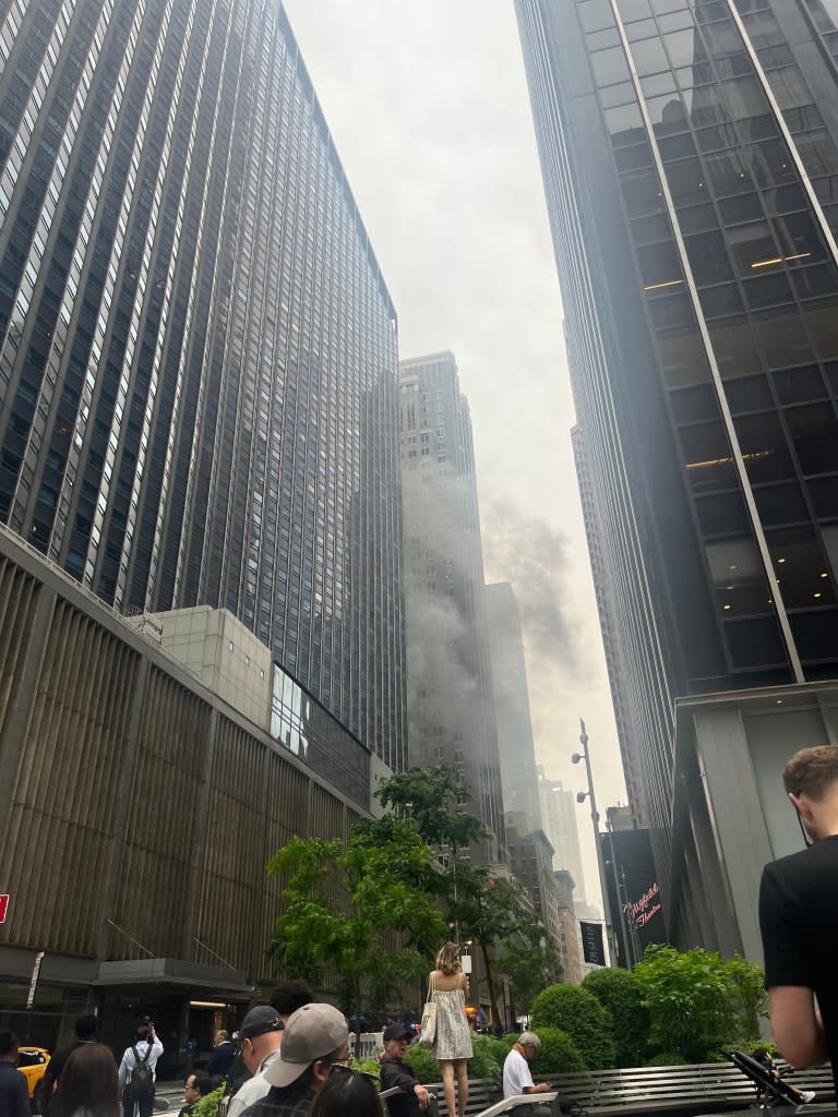 Dense smoke covered the area as firefighters raced to put out the flames. New York Post