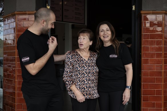Dom Ruggeri with Nonna Maria Restuccia and Serafina Ruggeri.