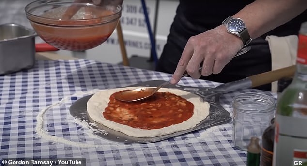 The sauce was made from baked beans, tomato and Bloody Mary cocktail ingredients vodka, Tabasco and Worcestershire sauce
