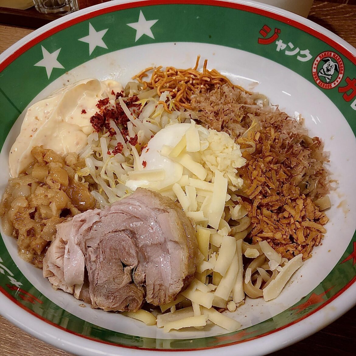 Mazesoba with an egg @Junk-garage