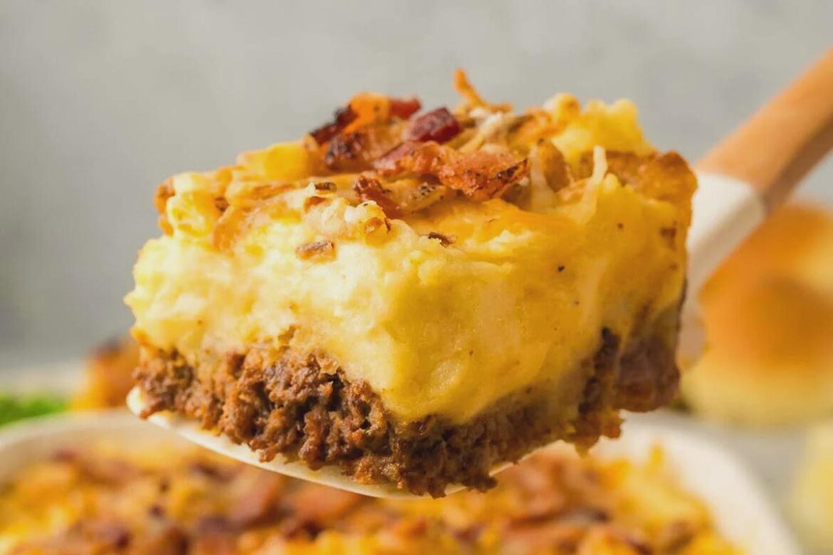 Cowboy Meatloaf and Potato Casserole