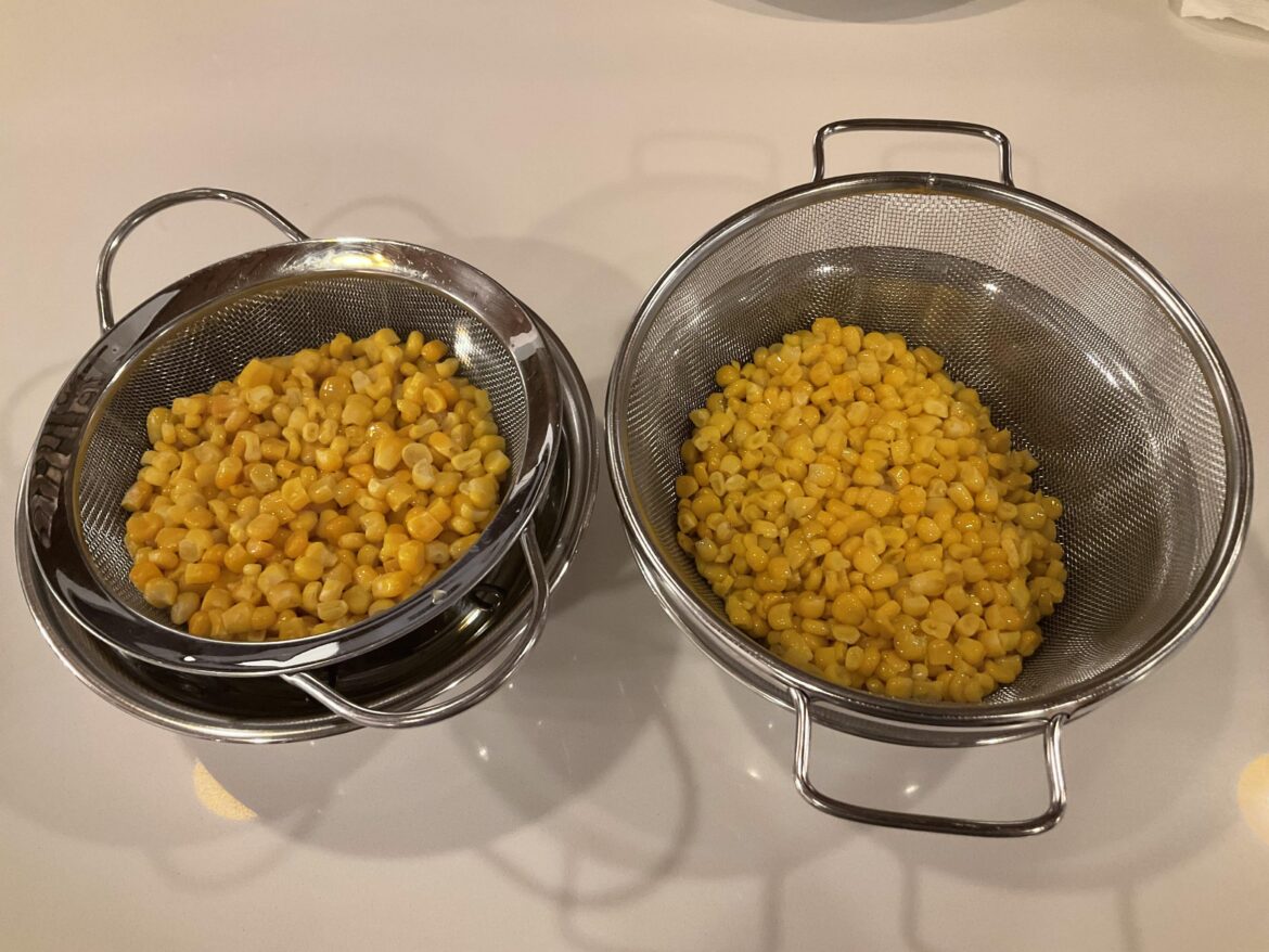 My sous vide frozen corn experiment