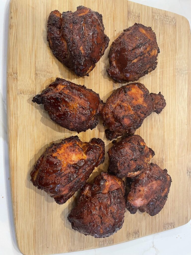 Second attempt at smoked thighs