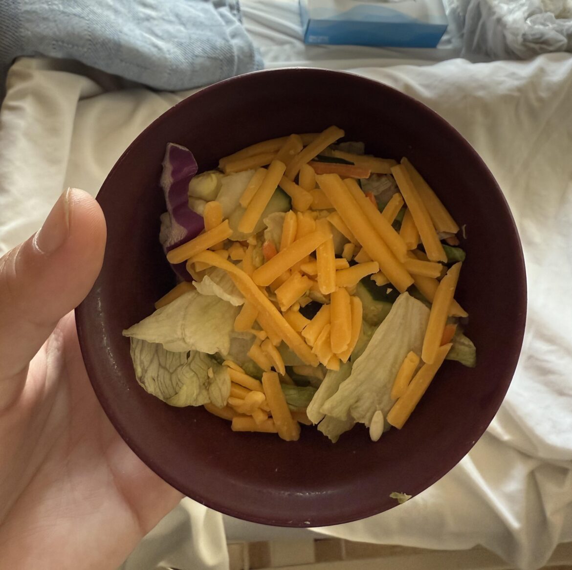 “Salad” they gave my grandma on hospice.