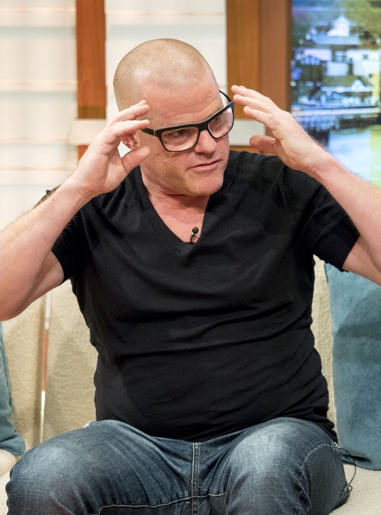 Heston Blumenthal in a black suit