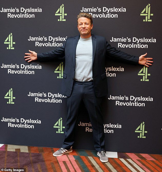 Jamie Oliver has revealed that if he had not discovered cooking, he might have ended up in prison. Speaking at the British Library ahead of the premiere of his Channel 4 documentary Jamie's Dyslexia Revolution, the chef, 50, said: 'Statistically, if you follow the data, I might have ended up in jail. The stats are really clear'