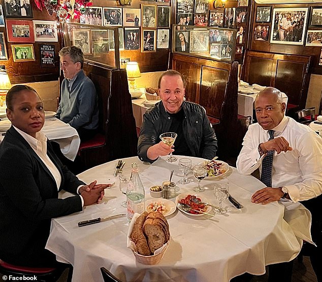 Pictured: Tommy Mattola and Mayor Adams at Rao's