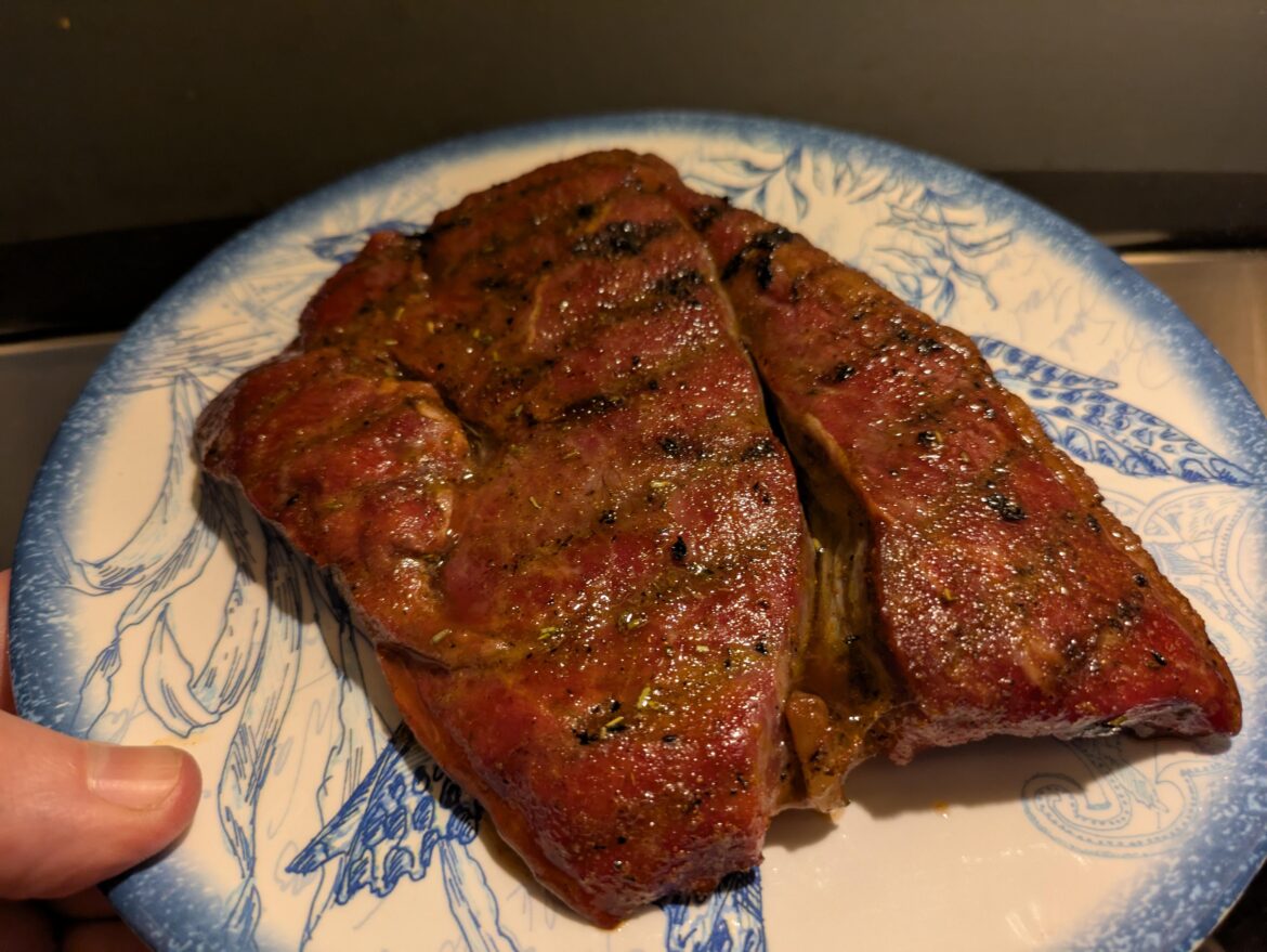 My first steak. My first steak.